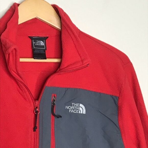 North Face Sz M Red Quarter Zip Sweater Pullover - Picture 1 of 5